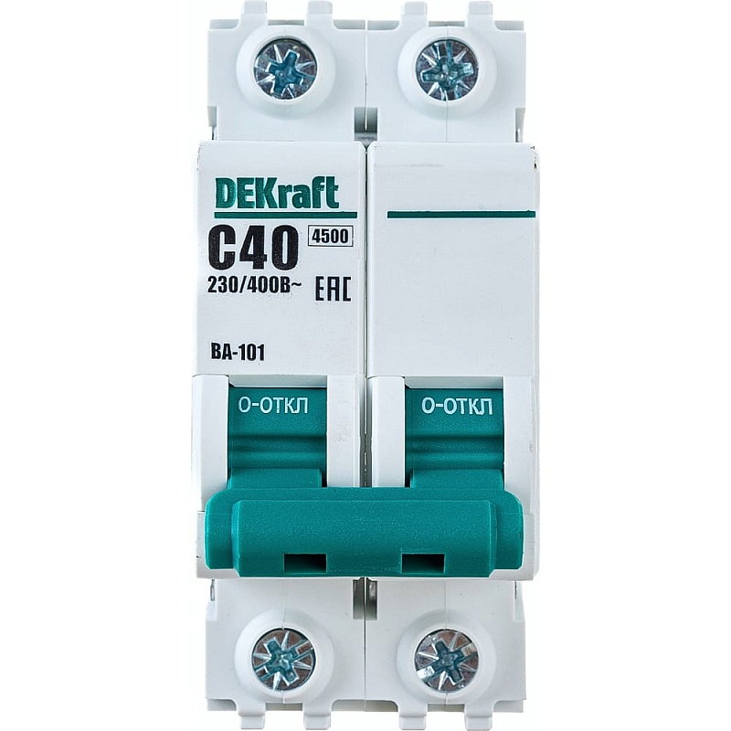 Автоматический выключатель DEKraft ВА101-2P-040A-C 11070DEK 121914