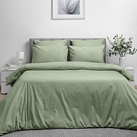Комплект постельного белья Волшебная Ночь Smoke Green поплин, полутораспальный, с наволочками 70/70 782114
