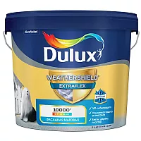Краска фасадная Dulux Weathershield Extraflex цвет белый матовая база BC 4.5 л