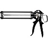 Полуоткрытый пистолет для герметиков KRAFTOOL Professional Buldog поворотный, 320 мл 06673_z01