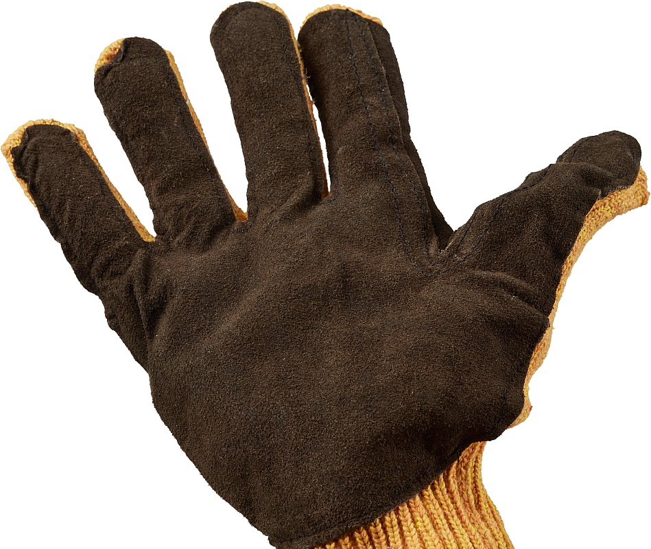 Перчатки защитные трикотажные Ампаро Рейнджер со спилк. накладкой (497906)