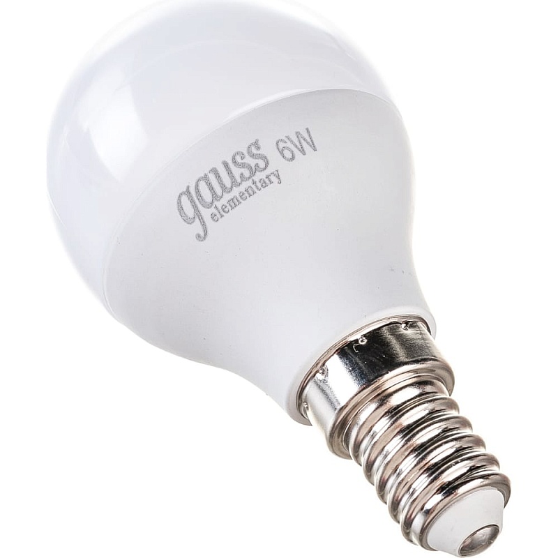 Лампа LED Globe 6W E14 4100K Gauss Elementary 53126