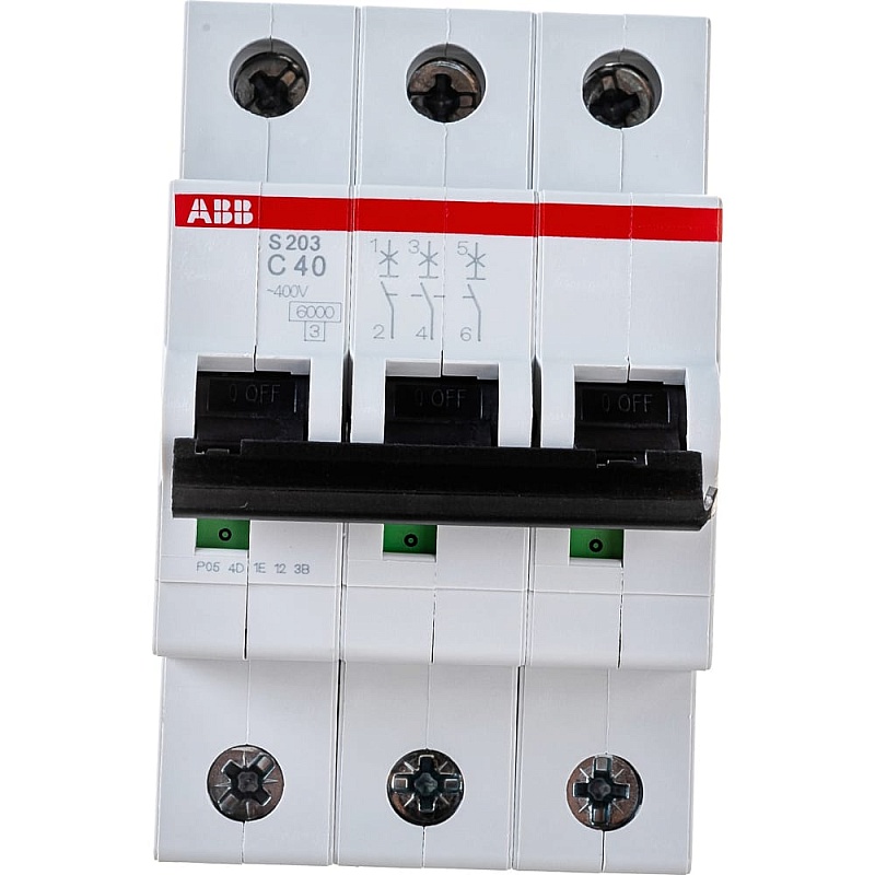 Автоматический модульный выключатель ABB 3п C S203 6кА 40А 2CDS253001R0404