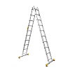 Алюминиевая двухсекционная шарнирная лестница 2x6 ступеней Алюмет (Т206)